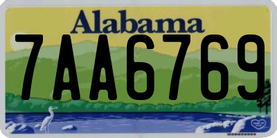 AL license plate 7AA6769