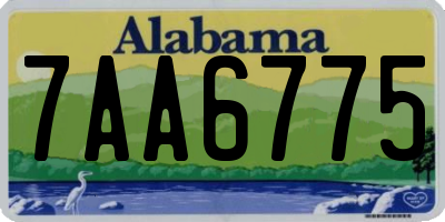 AL license plate 7AA6775