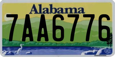 AL license plate 7AA6776