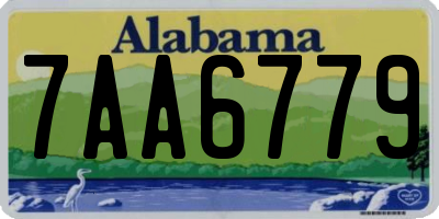 AL license plate 7AA6779