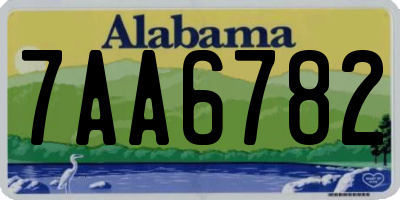 AL license plate 7AA6782