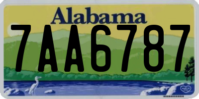 AL license plate 7AA6787
