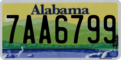 AL license plate 7AA6799