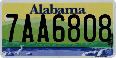 AL license plate 7AA6808