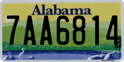 AL license plate 7AA6814