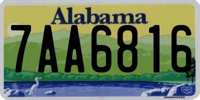 AL license plate 7AA6816