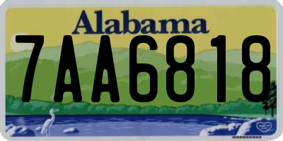 AL license plate 7AA6818