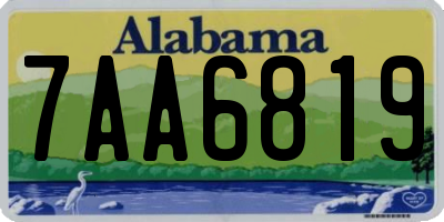 AL license plate 7AA6819