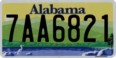 AL license plate 7AA6821