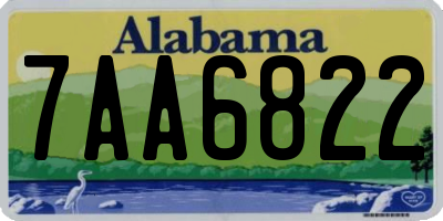 AL license plate 7AA6822