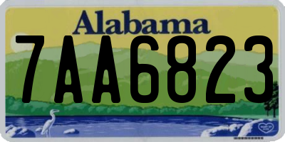 AL license plate 7AA6823
