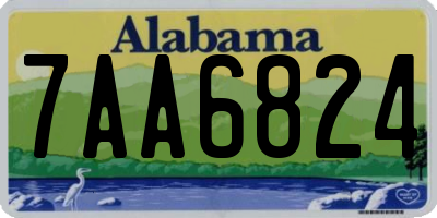 AL license plate 7AA6824