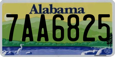 AL license plate 7AA6825