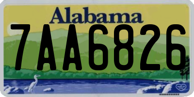 AL license plate 7AA6826