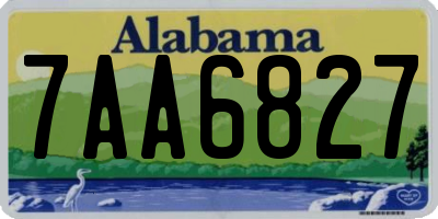 AL license plate 7AA6827