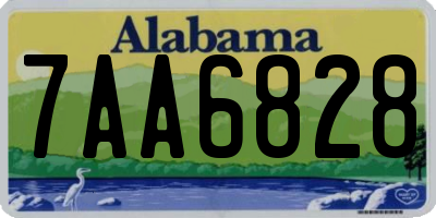 AL license plate 7AA6828
