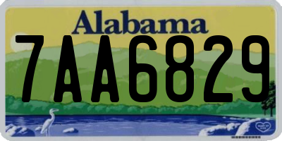 AL license plate 7AA6829