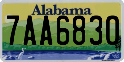 AL license plate 7AA6830