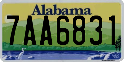 AL license plate 7AA6831