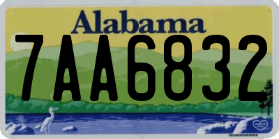 AL license plate 7AA6832