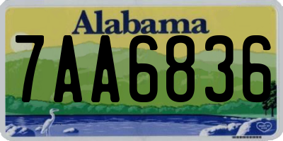 AL license plate 7AA6836