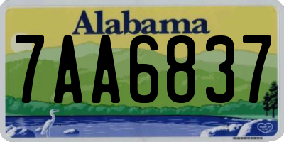 AL license plate 7AA6837