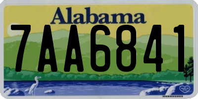 AL license plate 7AA6841