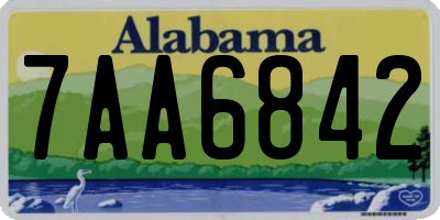 AL license plate 7AA6842