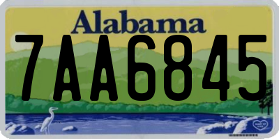 AL license plate 7AA6845