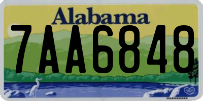AL license plate 7AA6848