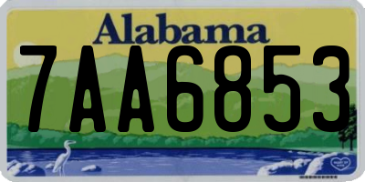 AL license plate 7AA6853