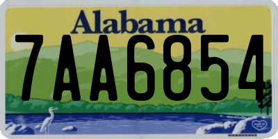 AL license plate 7AA6854