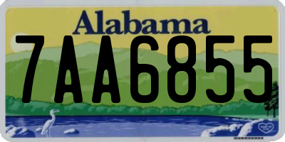 AL license plate 7AA6855
