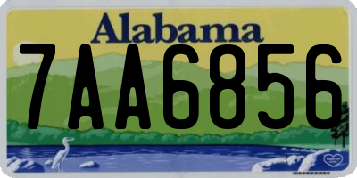 AL license plate 7AA6856