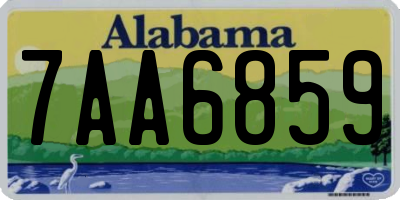 AL license plate 7AA6859