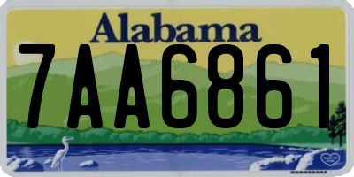 AL license plate 7AA6861