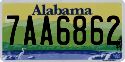 AL license plate 7AA6862