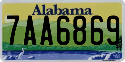 AL license plate 7AA6869