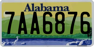 AL license plate 7AA6876