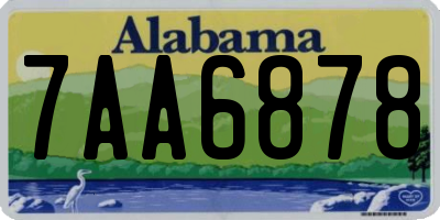 AL license plate 7AA6878
