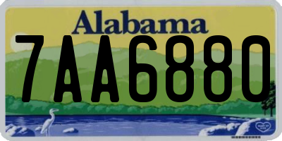 AL license plate 7AA6880