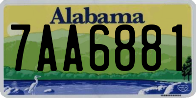 AL license plate 7AA6881