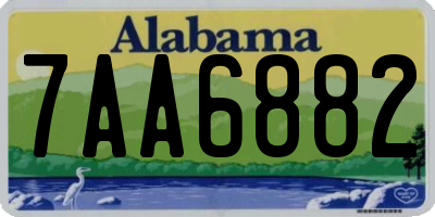 AL license plate 7AA6882