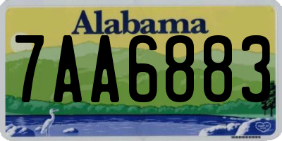 AL license plate 7AA6883