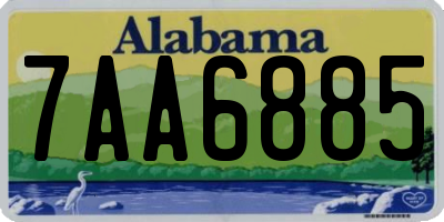 AL license plate 7AA6885