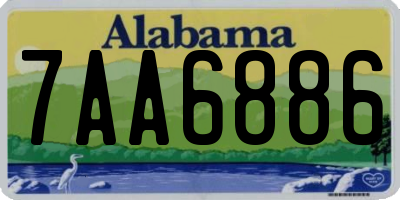 AL license plate 7AA6886
