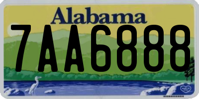 AL license plate 7AA6888