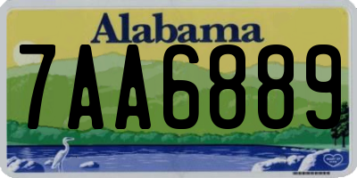 AL license plate 7AA6889