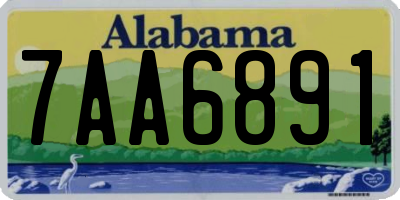 AL license plate 7AA6891