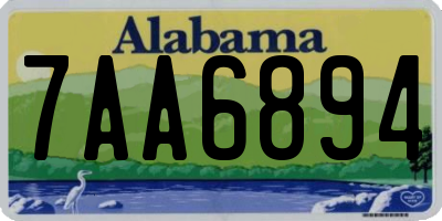 AL license plate 7AA6894